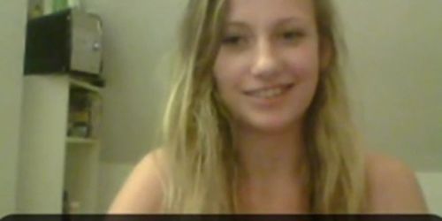 Blonde cutie on Skype