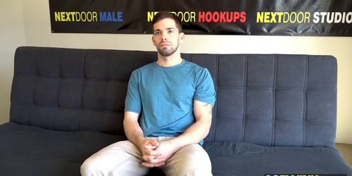 Stud gets blowjob by a man for the first time on screen