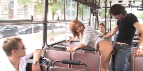  Valentina Blue sucks and fucks huge dick in public bus