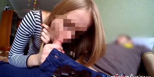 Russian teens fuck at home