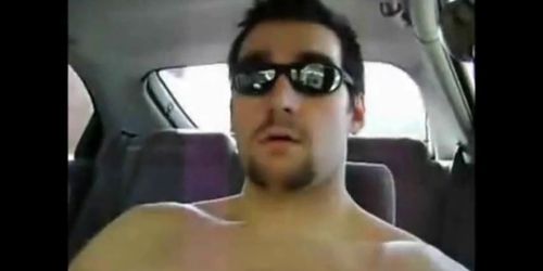 Horny Verbal Dude Jerks Off  Cums in Car