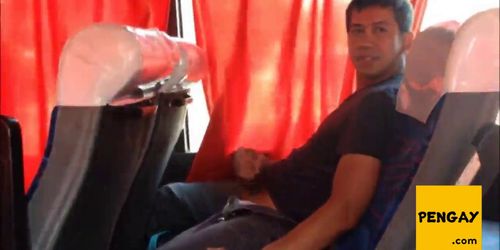 Str8 filipino jerk  cum in bus ride