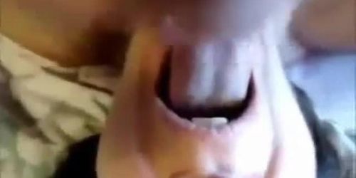 Cumming in mouth of my horny mature slut Amateur