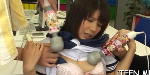 Sweet nipponese koharu aoi dwells on sucking