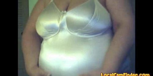 bbw granny in sexy satin body