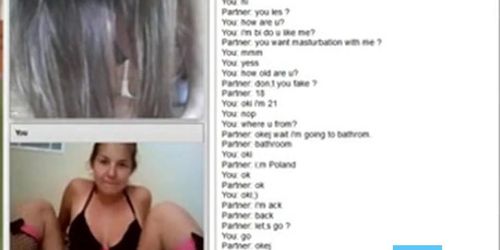 Two girl play on chatroulette