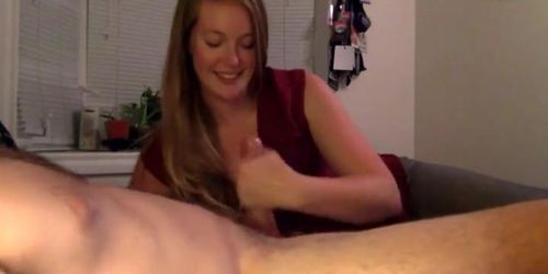 Girlfriend Gives a Handjob