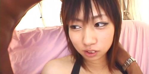 Foxy nipponese teen girlfriend blows and rides