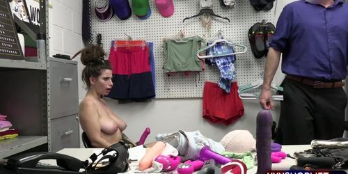 She stole some huge sex toys at Black Friday and got ca