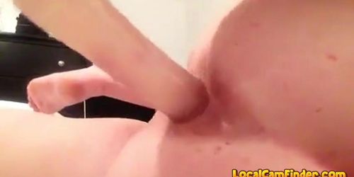 Harcore Dildo in Ass Masturbation