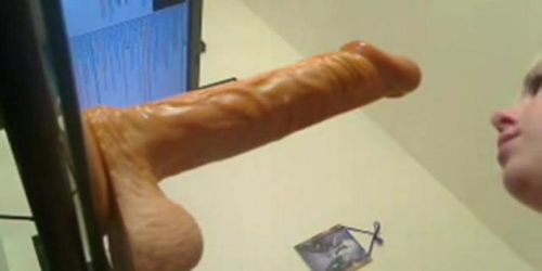 Blonde Deep Throats Dildo