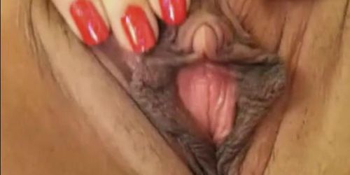 Mature labia and sweet big clit close up amateur