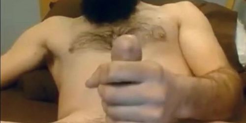 Bearded Str8 Daddy cums on cam 66