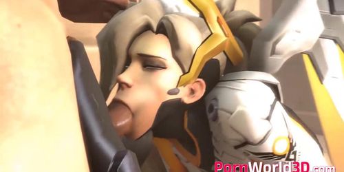 Overwatch Hot 3D Mercy is Used as a Sex Slave