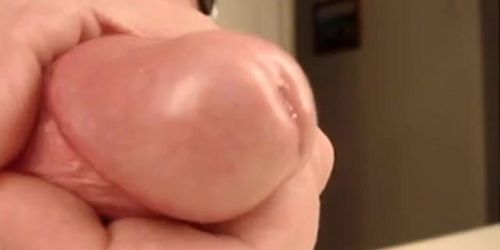 Closeup masturbation hand fucking cumshot load jizz