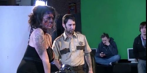 Behind the scenes of Zombies hardcore movie (Joanna Angel, Larkin Love, Tommy Pistol)