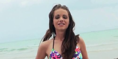 Very sexy young girl in a tight bikini