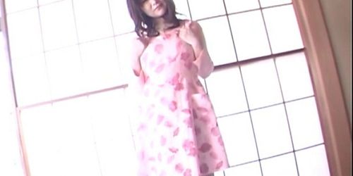 Sex starved Japanese tramp flaunting her huge tits and 