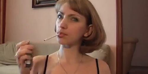 MILF Smoking And Sucking Big Cock