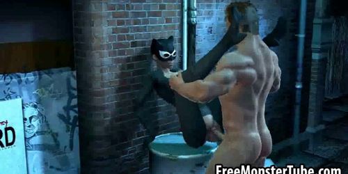 3D Catwoman getting fucked hard by Wolverine 