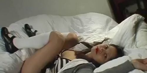 Another Asian schoolgirl pussy fingered part6