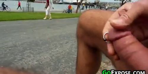 Flashing Pierced Cock In Public