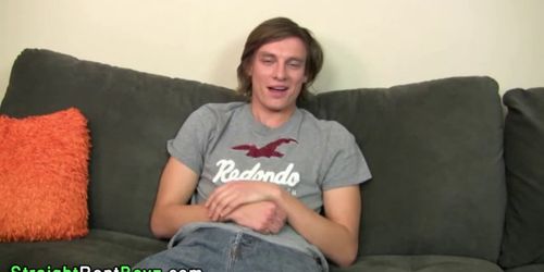 Hot straighty jacks off