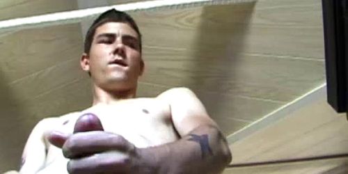 Straight amateur twinks solo cum scene
