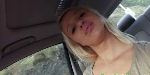 Real picked up blonde sucking strangers dick