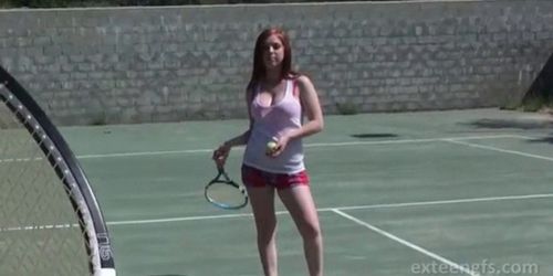 Teen doll playing tennis and taking a shower