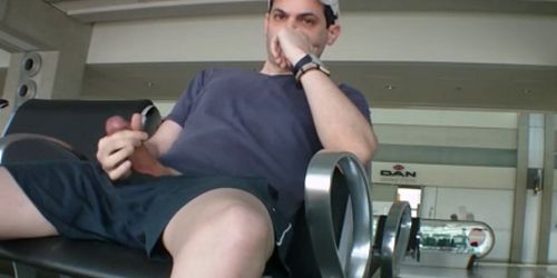 PUBLIC JACKOFF AT AIRPORT