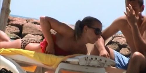 incredible french girl topless beach tunesia