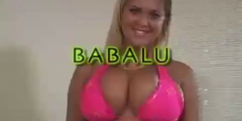 Busty blonde Brazilian