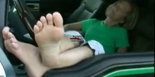 Parking lot foot show