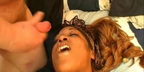 British ebony gets anal and gangbanged