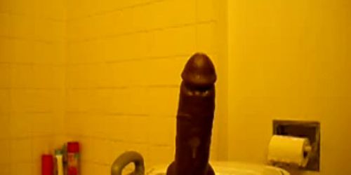 BLACK RIDES A MEAN DILDO