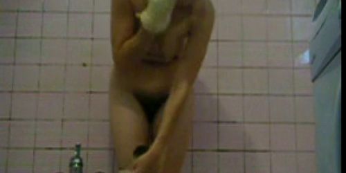 blond hairy shower