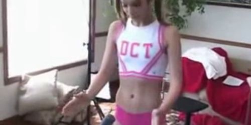 Sweet Cheerleader sucks like a vacuum