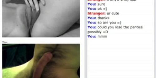 Cute girl plays with me on omegle webcam