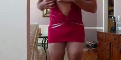 Jerkin Off - Wearing Stripper Dress