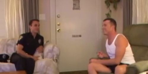 Cop fucks in the garage