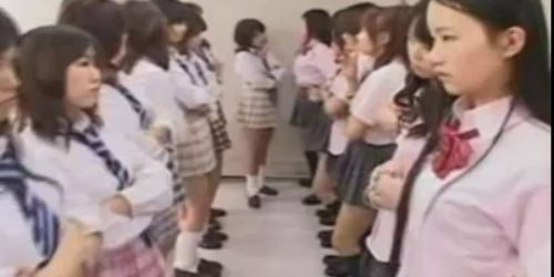 A Classroom Of Asian Lesbian Schoolgirls Kissing