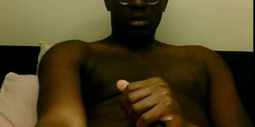 SEXY BLACK NERD JACKIN OFF