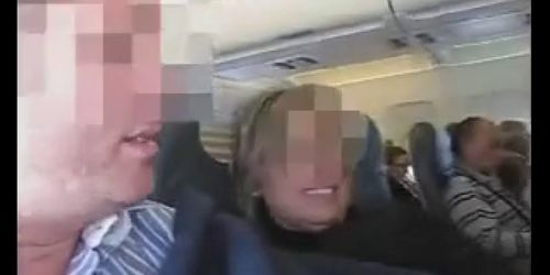 Spanish couple crazy handjob in a plane (amazing)