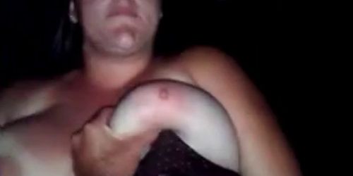 Busty BBW MILF with shaved pussy POV sex