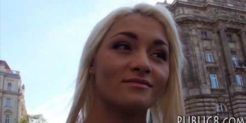 Cutie amateur blonde Eurobabe gets payed for having sex