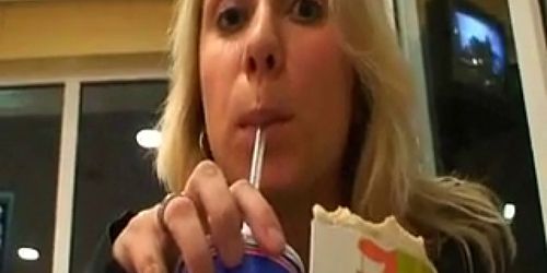 German Milf masturbate at BurgerKing