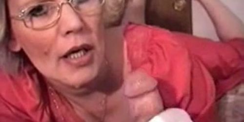 Hot Granny Teacher Smoking BJ