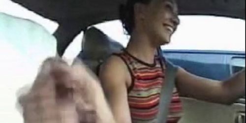 Handjob While Driving