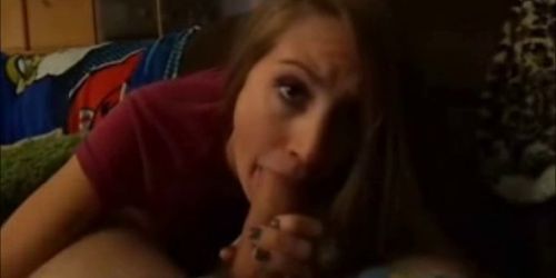 Brunette POV Blowjob and riding